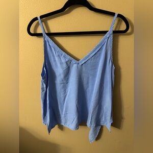 Bella Dahl Blue Silk Blend Swing Cami Tank Top M